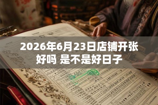 2026年6月23日店铺开张好吗 是不是好日子