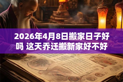 2026年4月8日搬家日子好吗 这天乔迁搬新家好不好 2026年4月8日搬家日子好吗 这天乔迁搬新家好不好