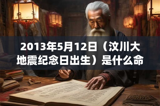 2013年5月12日(汶川大地震纪念日出生)是什么命_命运如何 2013年5月12日(汶川大地震纪念日出生)是什么命_命运如何