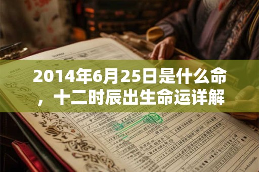 2014年6月25日是什么命，十二时辰出生命运详解