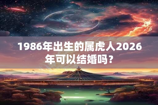 1986年出生的属虎人2026年可以结婚吗? 1986年出生的属虎人2026年可以结婚吗?