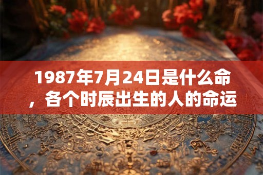 1987年7月24日是什么命，各个时辰出生的人的命运
