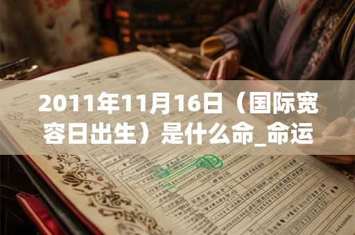 2011年11月16日(国际宽容日出生)是什么命_命运如何 2011年11月16日(国际宽容日出生)是什么命_命运如何