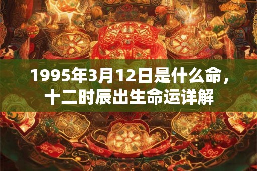 1995年3月12日是什么命,十二时辰出生命运详解 1995年3月12日是什么命,十二时辰出生命运详解