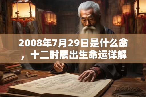 2008年7月29日是什么命，十二时辰出生命运详解