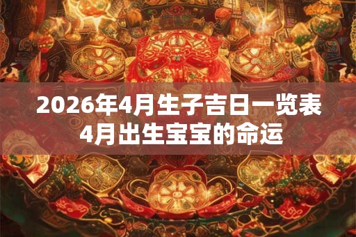 2026年4月生子吉日一览表 4月出生宝宝的命运 2026年4月生子吉日一览表 4月出生宝宝的命运