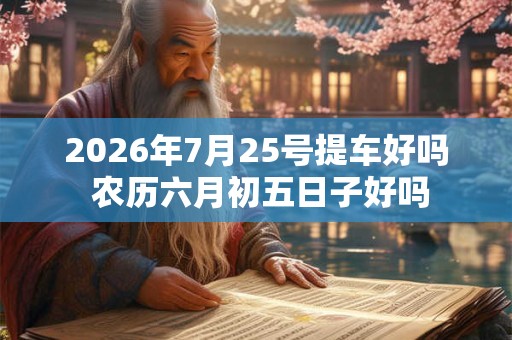 2026年7月25号提车好吗 农历六月初五日子好吗 2026年7月25号提车好吗 农历六月初五日子好吗