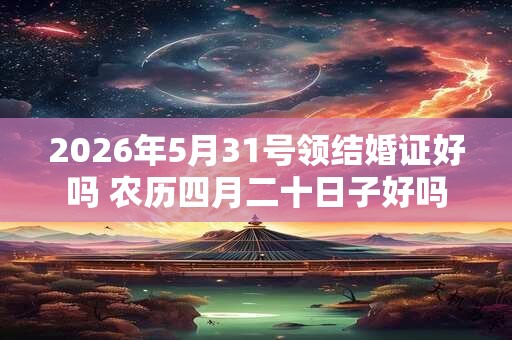 2026年5月31号领结婚证好吗 农历四月二十日子好吗 2026年5月31号领结婚证好吗 农历四月二十日子好吗