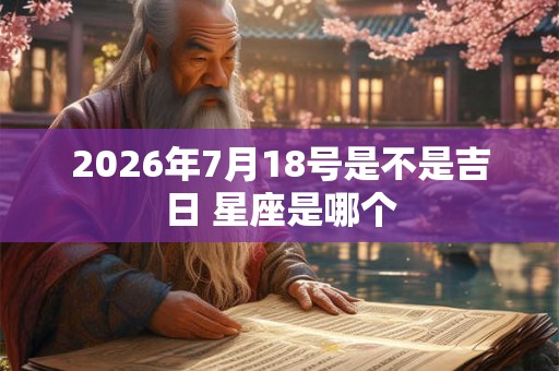 2026年7月18号是不是吉日 星座是哪个 2026年7月18号是不是吉日 星座是哪个