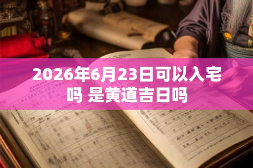 2026年6月23日可以入宅吗 是黄道吉日吗 2026年6月23日可以入宅吗 是黄道吉日吗