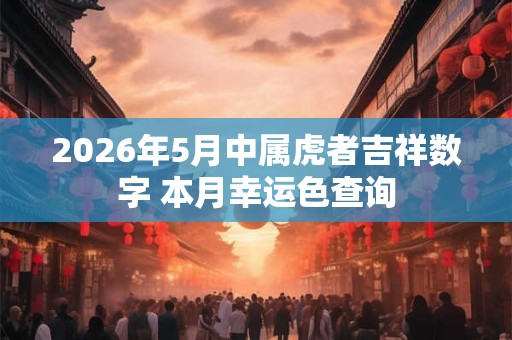 2026年5月中属虎者吉祥数字 本月幸运色查询