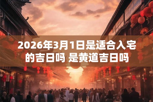 2026年3月1日是适合入宅的吉日吗 是黄道吉日吗 2026年3月1日是适合入宅的吉日吗 是黄道吉日吗