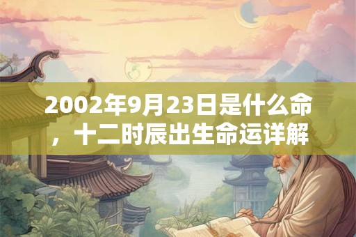 2002年9月23日是什么命,十二时辰出生命运详解 2002年9月23日是什么命,十二时辰出生命运详解