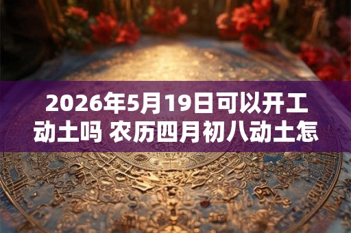 2026年5月19日可以开工动土吗 农历四月初八动土怎么样