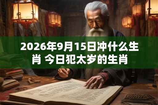 2026年9月15日冲什么生肖 今日犯太岁的生肖