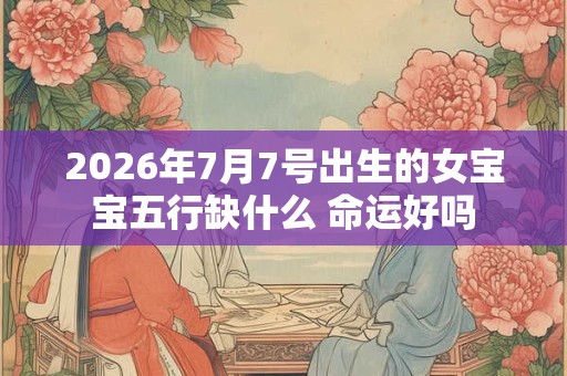 2026年7月7号出生的女宝宝五行缺什么 命运好吗