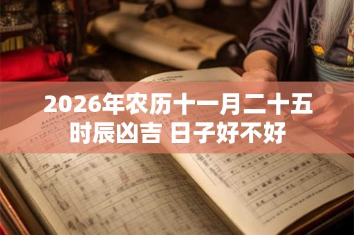 2026年农历十一月二十五时辰凶吉 日子好不好 2026年农历十一月二十五时辰凶吉 日子好不好