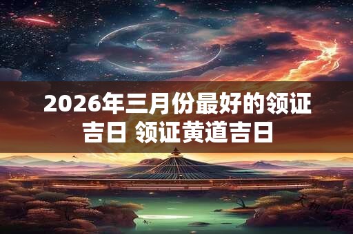 2026年三月份最好的领证吉日 领证黄道吉日