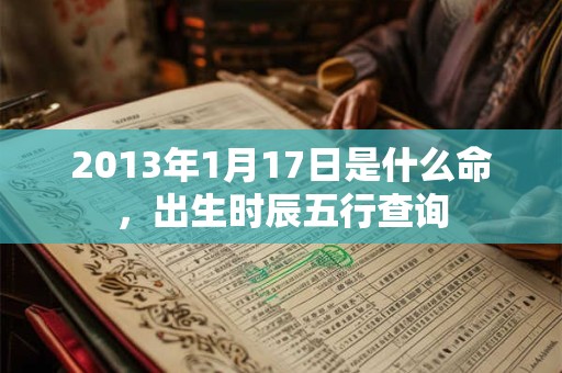 2013年1月17日是什么命,出生时辰五行查询 2013年1月17日是什么命,出生时辰五行查询