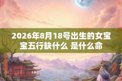 2026年8月18号出生的女宝宝五行缺什么 是什么命