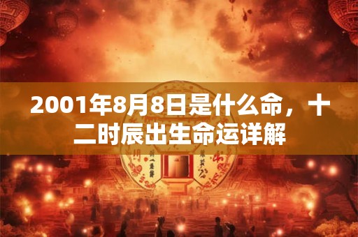 2001年8月8日是什么命，十二时辰出生命运详解