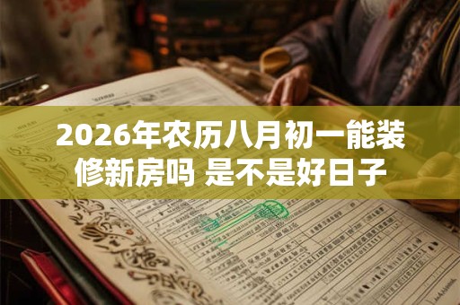2026年农历八月初一能装修新房吗 是不是好日子
