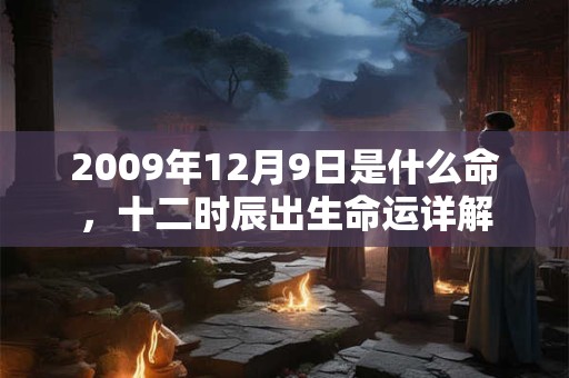 2009年12月9日是什么命，十二时辰出生命运详解