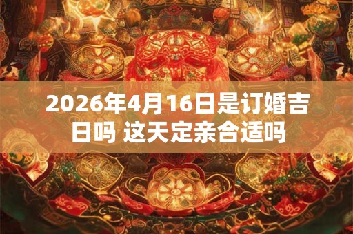2026年4月16日是订婚吉日吗 这天定亲合适吗