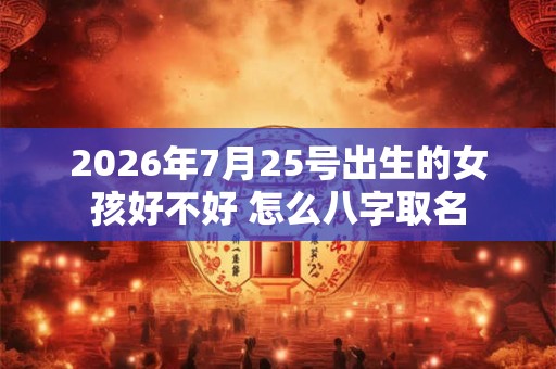 2026年7月25号出生的女孩好不好 怎么八字取名