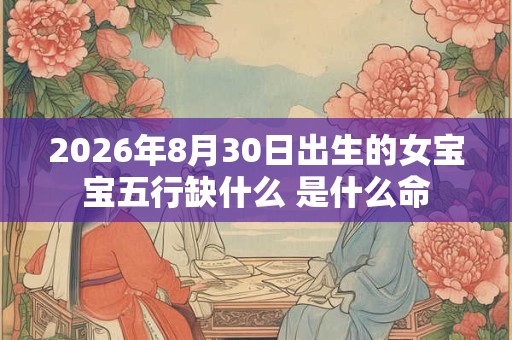 2026年8月30日出生的女宝宝五行缺什么 是什么命