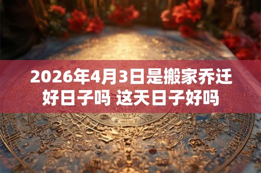 2026年4月3日是搬家乔迁好日子吗 这天日子好吗