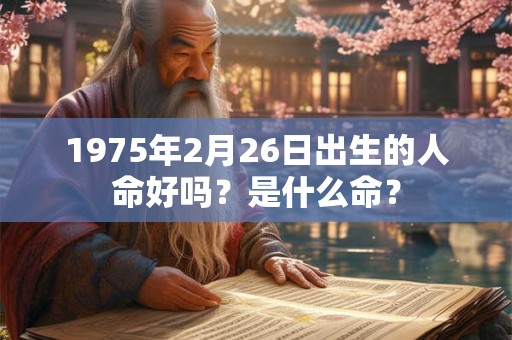 1975年2月26日出生的人命好吗？是什么命？