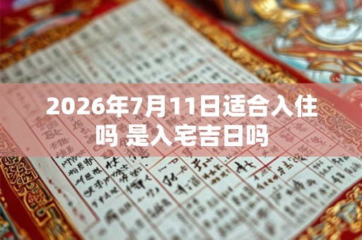 2026年7月11日适合入住吗 是入宅吉日吗