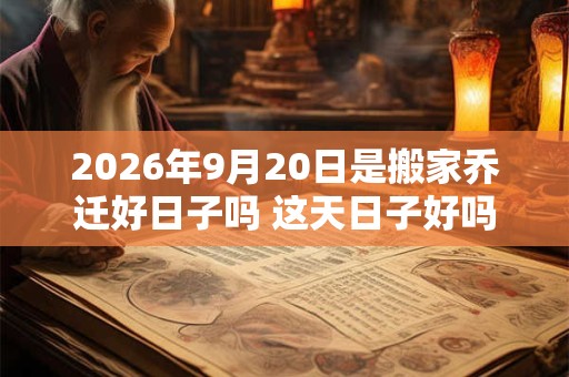 2026年9月20日是搬家乔迁好日子吗 这天日子好吗 2026年9月20日是搬家乔迁好日子吗 这天日子好吗