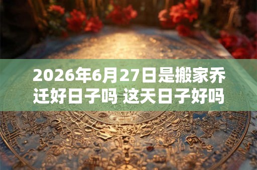 2026年6月27日是搬家乔迁好日子吗 这天日子好吗