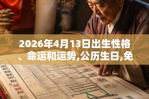 2026年4月13日出生性格、命运和运势,公历生日,免费算命 2026年4月13日出生性格、命运和运势,公历生日,免费算命