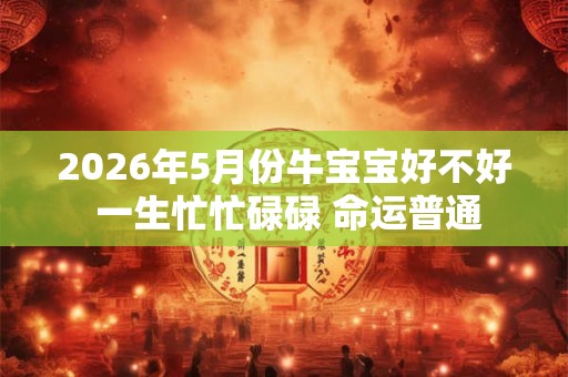 2026年5月份牛宝宝好不好 一生忙忙碌碌 命运普通