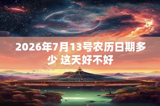 2026年7月13号农历日期多少 这天好不好