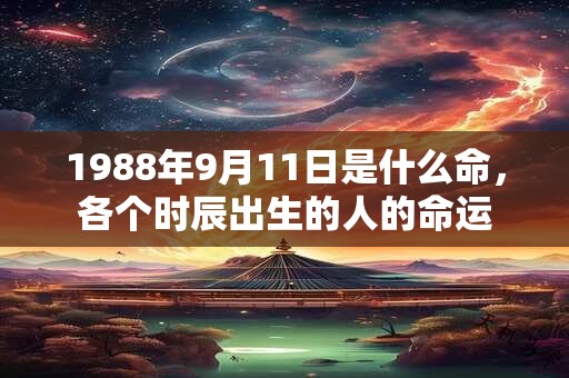1988年9月11日是什么命,各个时辰出生的人的命运 1988年9月11日是什么命,各个时辰出生的人的命运