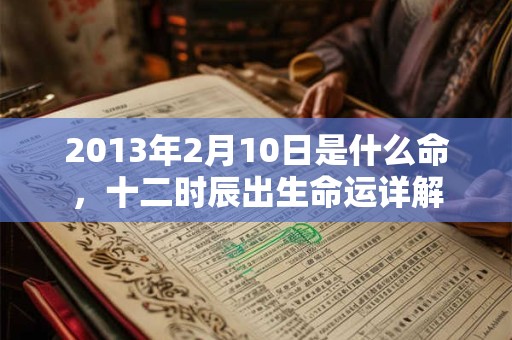 2013年2月10日是什么命，十二时辰出生命运详解