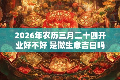 2026年农历三月二十四开业好不好 是做生意吉日吗