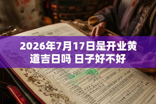 2026年7月17日是开业黄道吉日吗 日子好不好