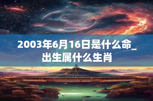 2003年6月16日是什么命_出生属什么生肖 2003年6月16日是什么命_出生属什么生肖