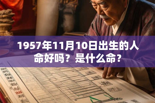 1957年11月10日出生的人命好吗?是什么命? 1957年11月10日出生的人命好吗?是什么命?
