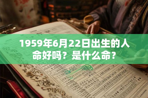1959年6月22日出生的人命好吗?是什么命? 1959年6月22日出生的人命好吗?是什么命?