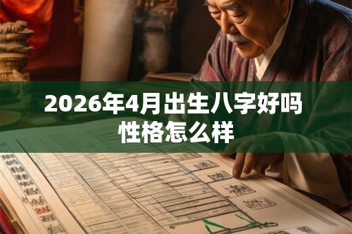 2026年4月出生八字好吗 性格怎么样