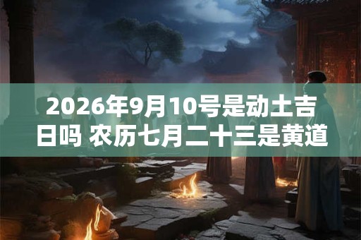 2026年9月10号是动土吉日吗 农历七月二十三是黄道吉日吗 2026年9月10号是动土吉日吗 农历七月二十三是黄道吉日吗