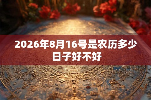 2026年8月16号是农历多少 日子好不好 2026年8月16号是农历多少 日子好不好