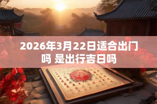 2026年3月22日适合出门吗 是出行吉日吗