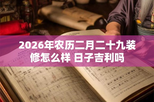 2026年农历二月二十九装修怎么样 日子吉利吗 2026年农历二月二十九装修怎么样 日子吉利吗